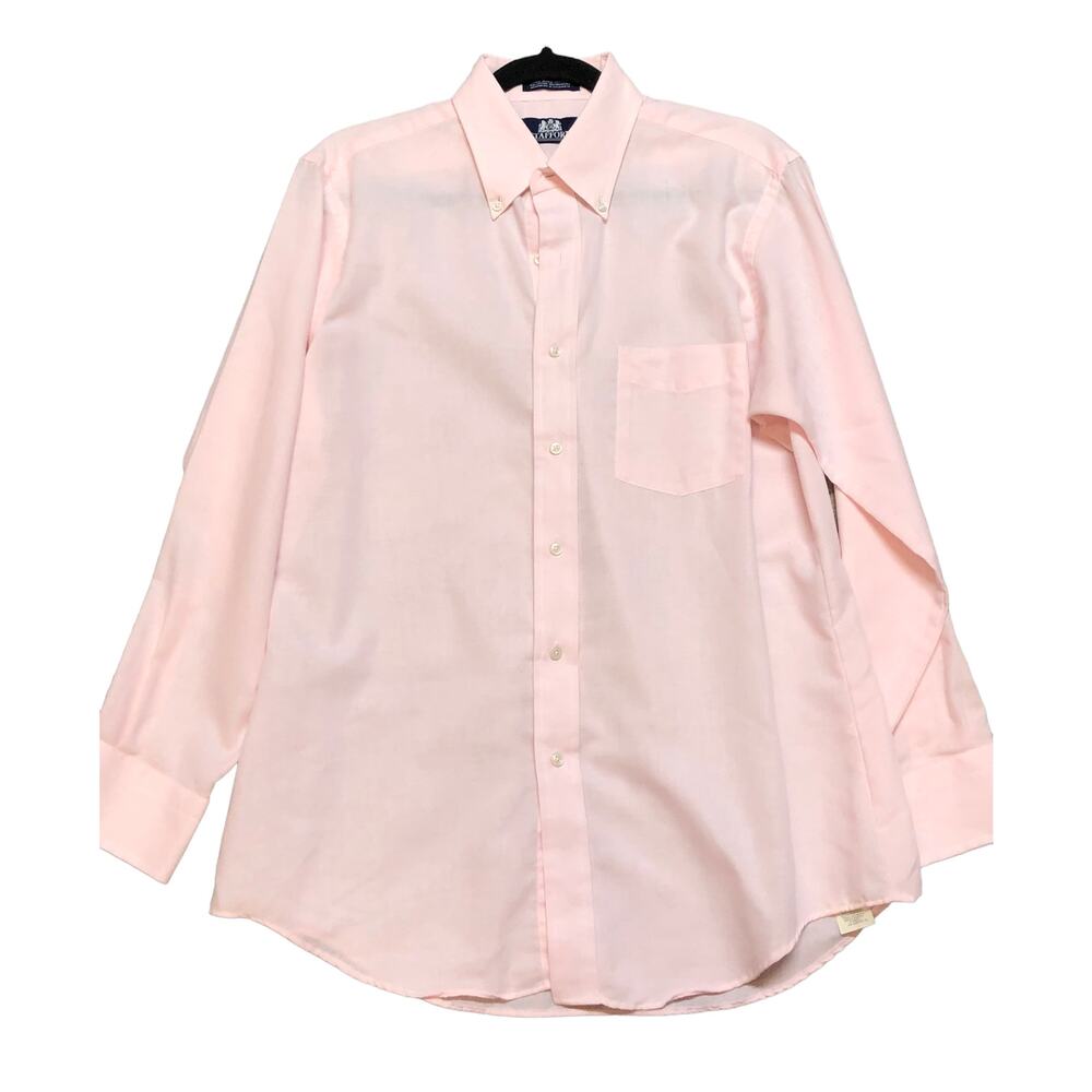 Stafford Mens Dress‎ Shirt Long Sleeve Button Up Pink Office Career Work